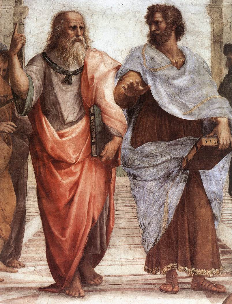 Plato and Aristotle (fresco detail) by Raphael